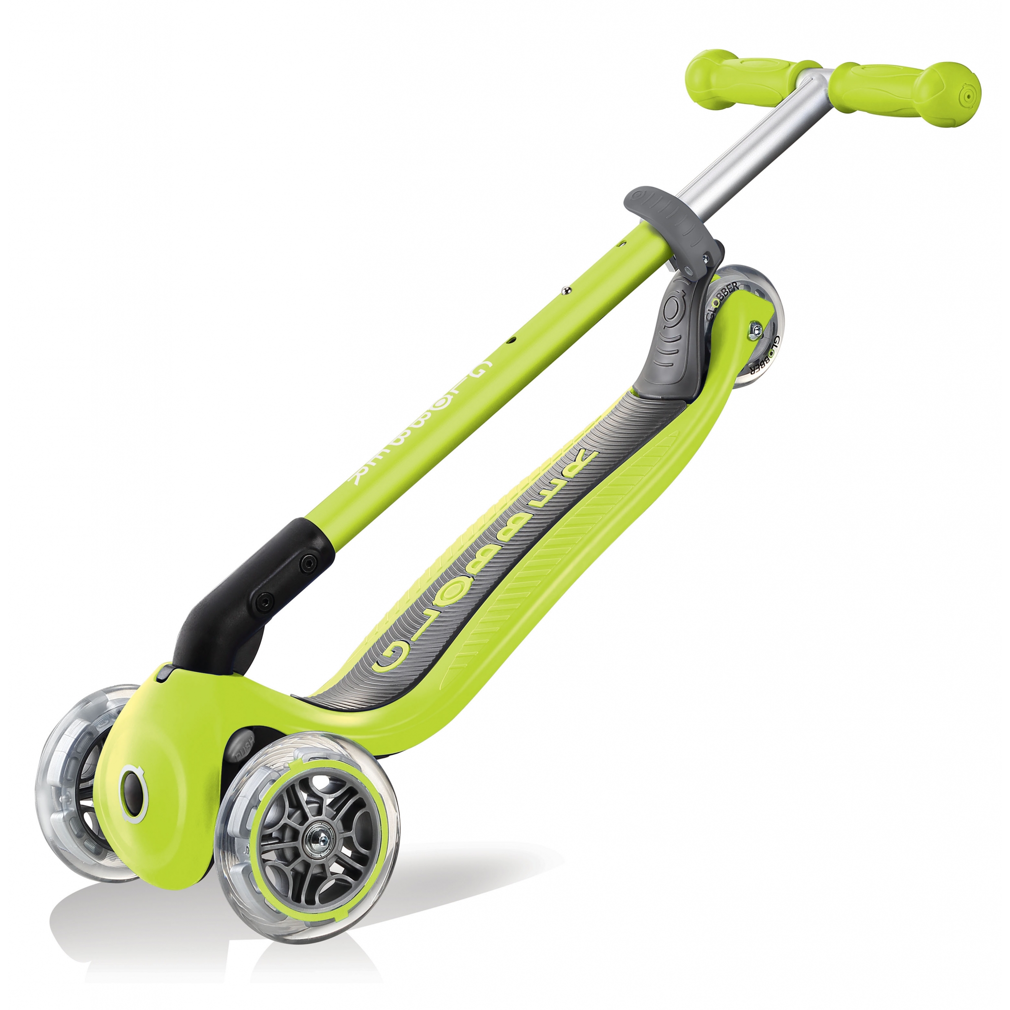 PRIMO-FOLDABLE-3-wheel-foldable-scooter-for-kids-trolley-mode-lime-green 4