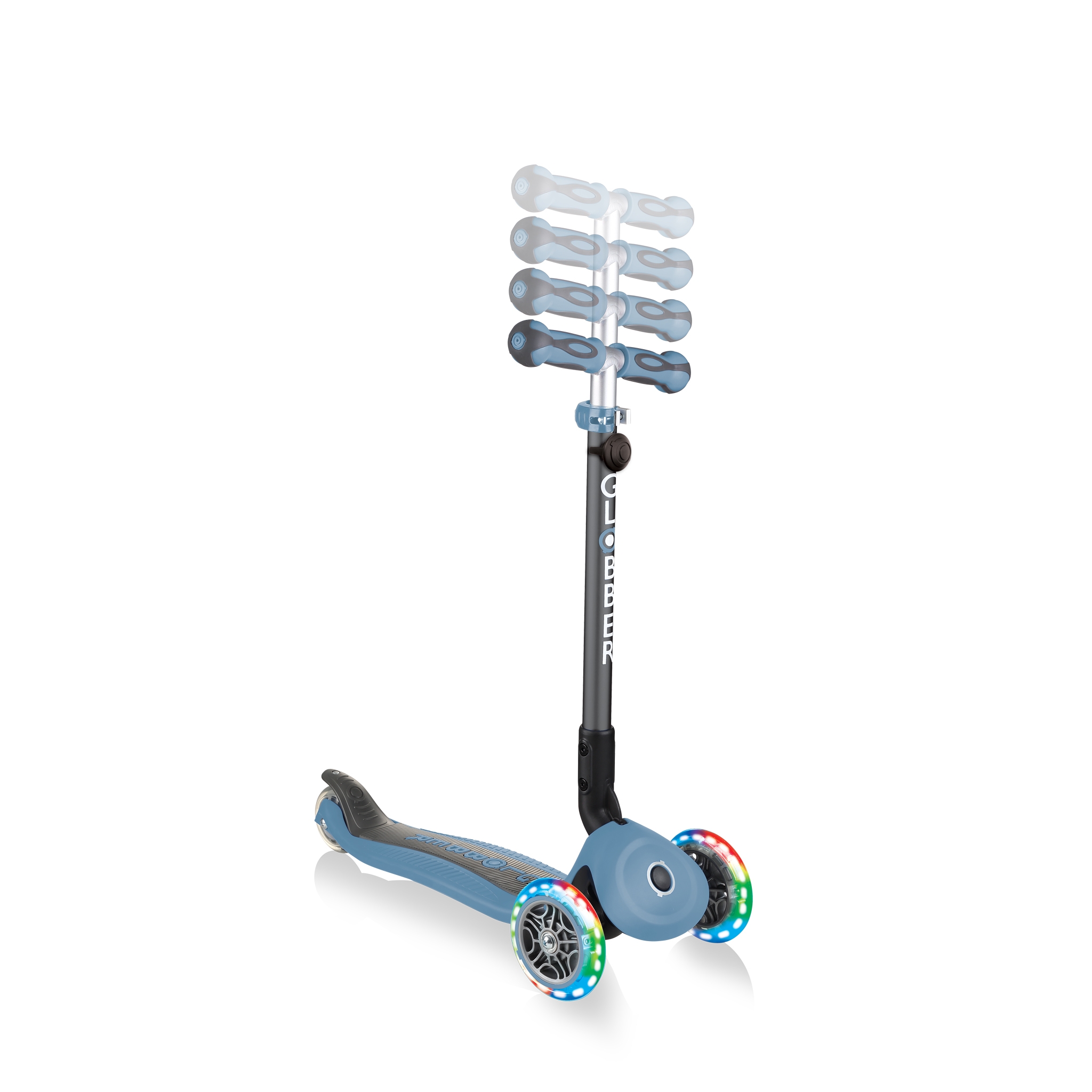GO-UP-DELUXE-LIGHTS-ride-on-walking-bike-scooter-with-4-height-adjustable-T-bar-and-light-up-wheels-ash-blue 4