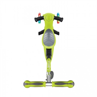 GO-UP-DELUXE-LIGHTS-ride-on-walking-bike-scooter-with-light-up-wheels-and-extra-wide-3-height-adjustable-seat-lime-green thumbnail 2