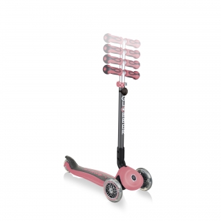 GO-UP-DELUXE-PLAY-ride-on-walking-bike-scooter-with-4-height-adjustable-T-bar-and-light-and-sound-module-pastel-deep-pink thumbnail 4