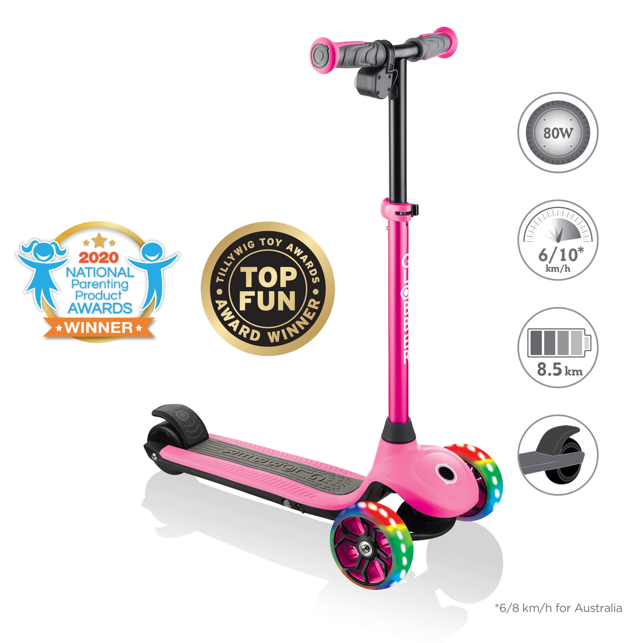 Globber-ONE-K-E-MOTION-4-award-winning-3-wheel-electric-scooter-for-boys-and-girls-with-80W-hub-motor 0