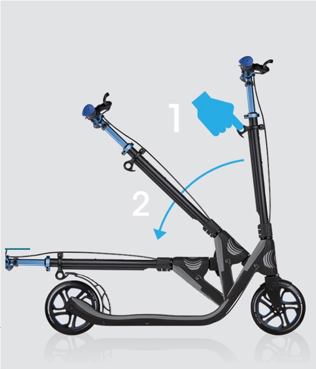 easy folding – lift and pull the clamp