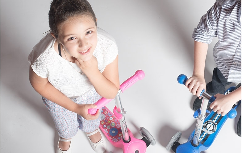 Все детские трехколесные самокаты PRIMO оснащены регулируемой рулевой стойкой