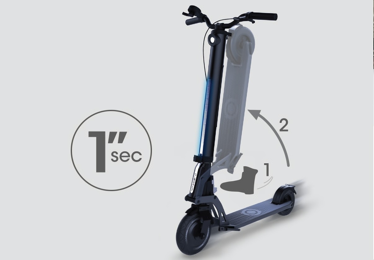 e-scooter foldable in less than a second
