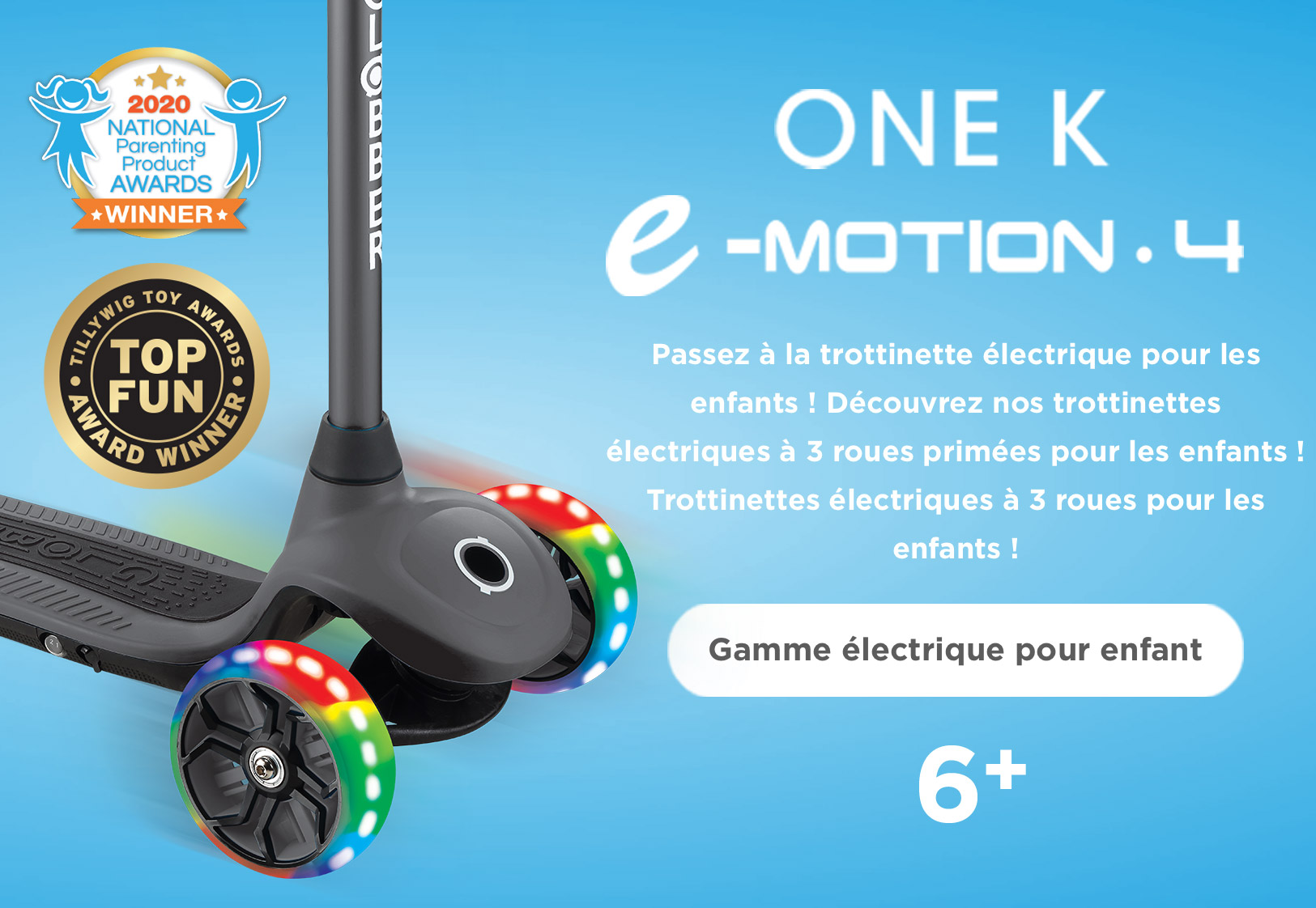Trottinettes électriques à 3 roues pour les enfants