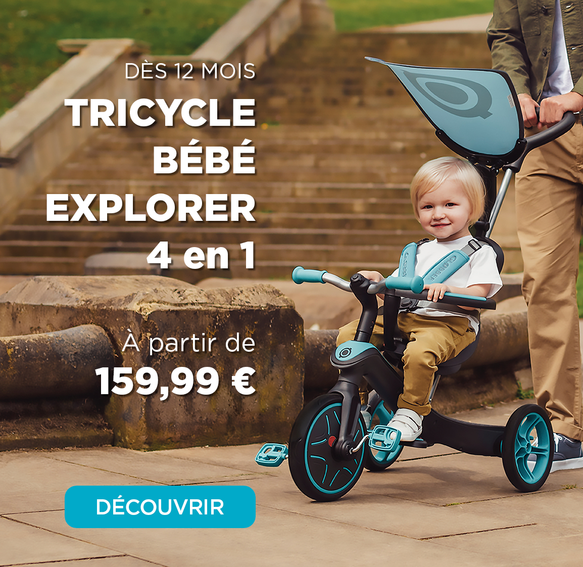 Découvrez notre tricycle bébé EXPLORER 4en1