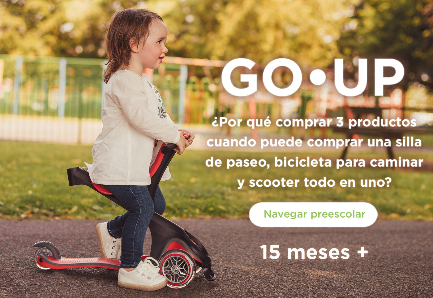 ¿Por qué comprar 3 productos cuando puede comprar una silla de paseo, bicicleta para caminar y scooter todo en uno?