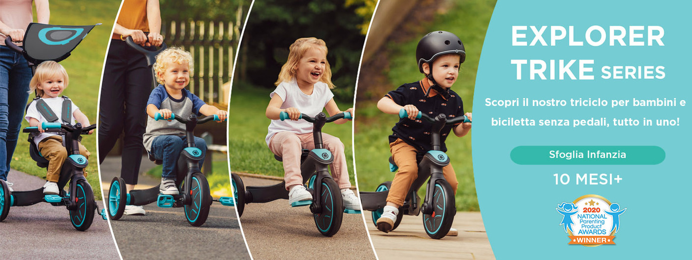 Scopri il nostro triciclo per bambini e biciletta senza pedali, tutto in uno! 