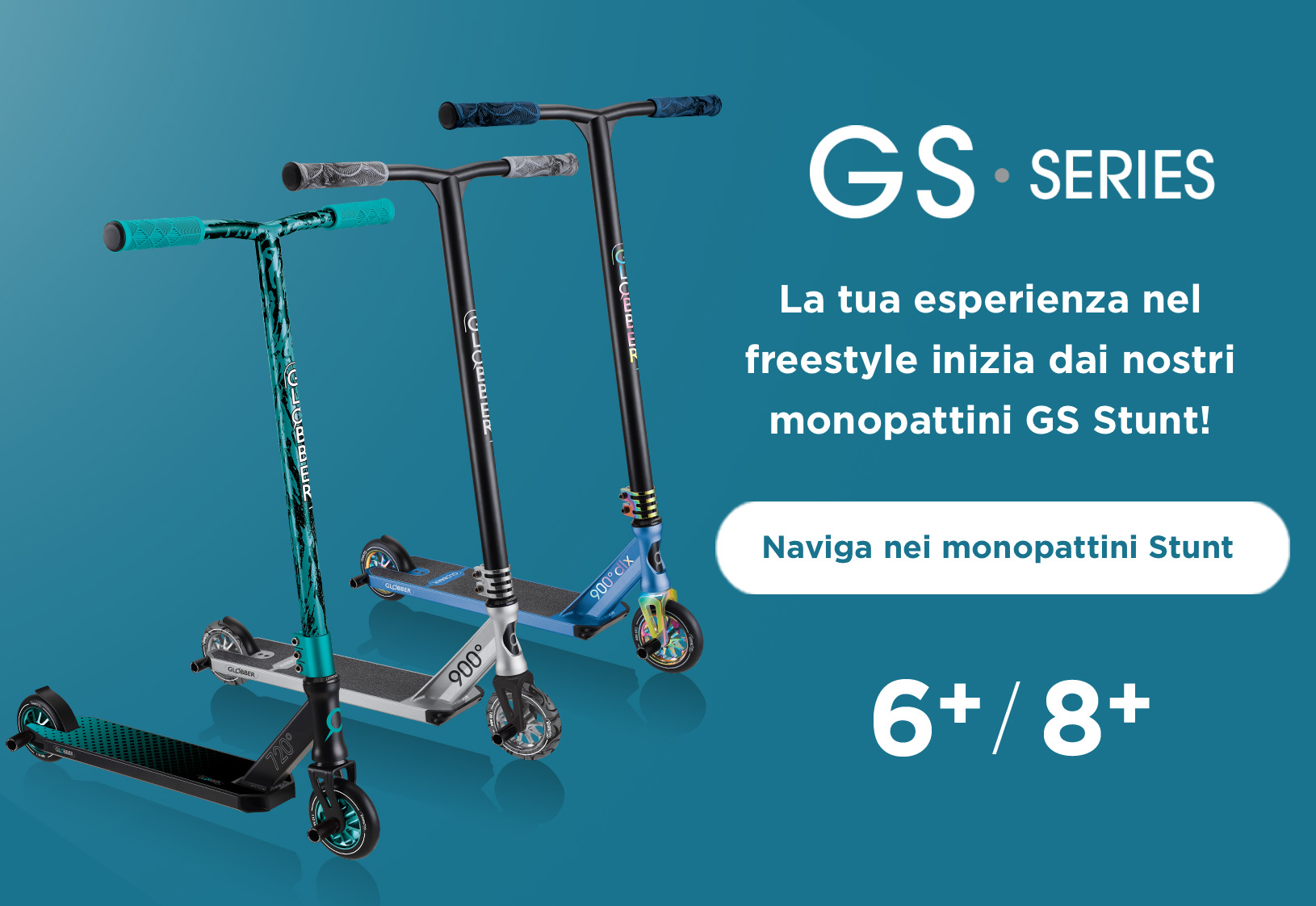 La tua esperienza nel freestyle inizia dai nostri monopattini GS Stunt!