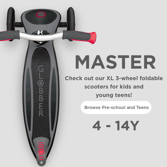 Check out our XL 3-wheel foldable scooters for kids and young teens!