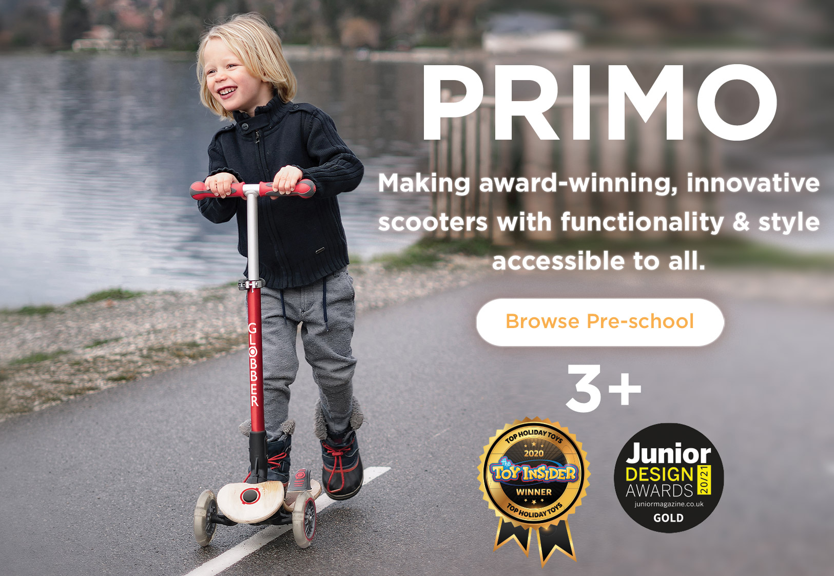 Globber-PRIMO-award-winning-innovative-3-wheel-scooters-for-kids