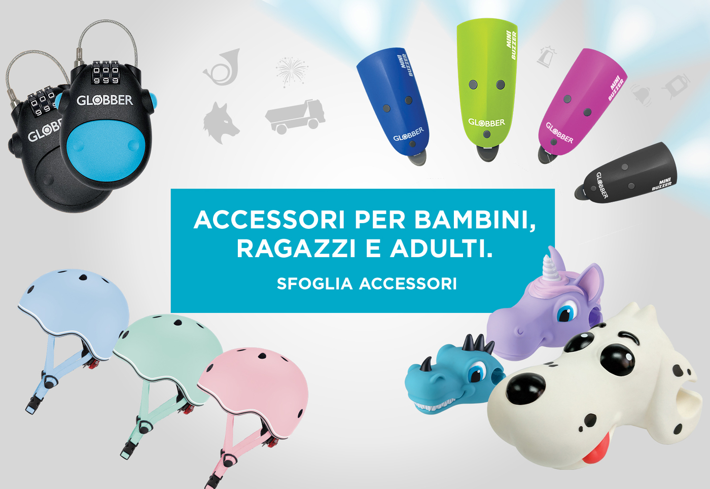 Accessori per bambini, ragazzi e adulti. 