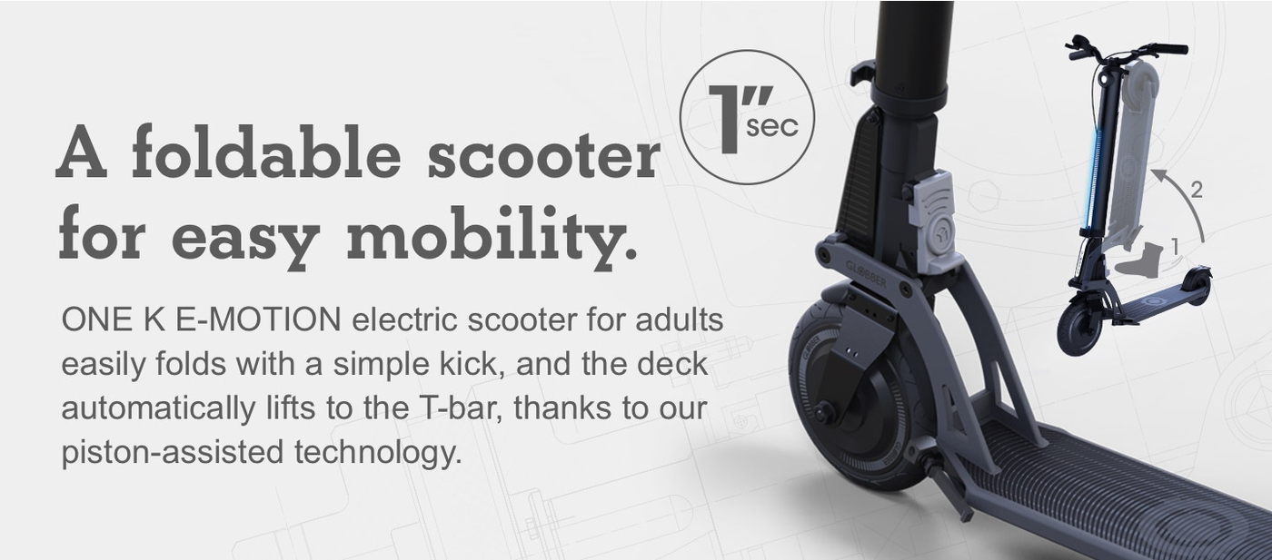 A foldable scooter for easy mobility.