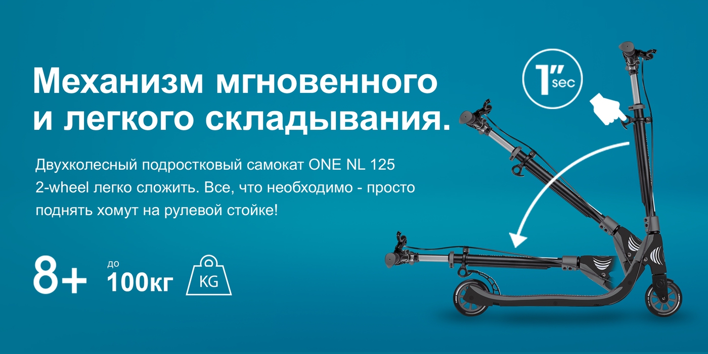 Механизм мгновенного и легкого складывания.