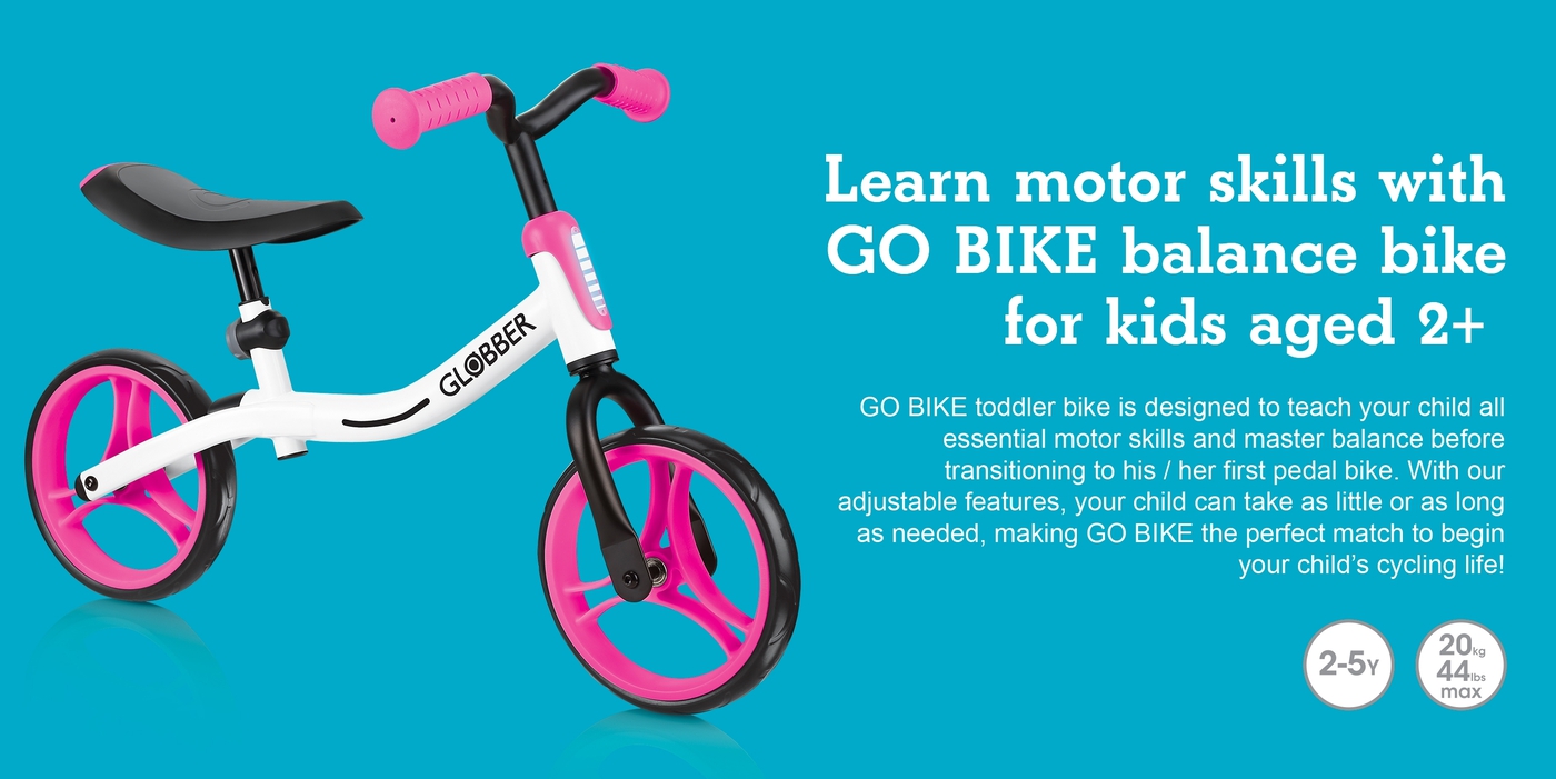 Learn motor skills with GO BIKE balance bike for kids aged 2+ 