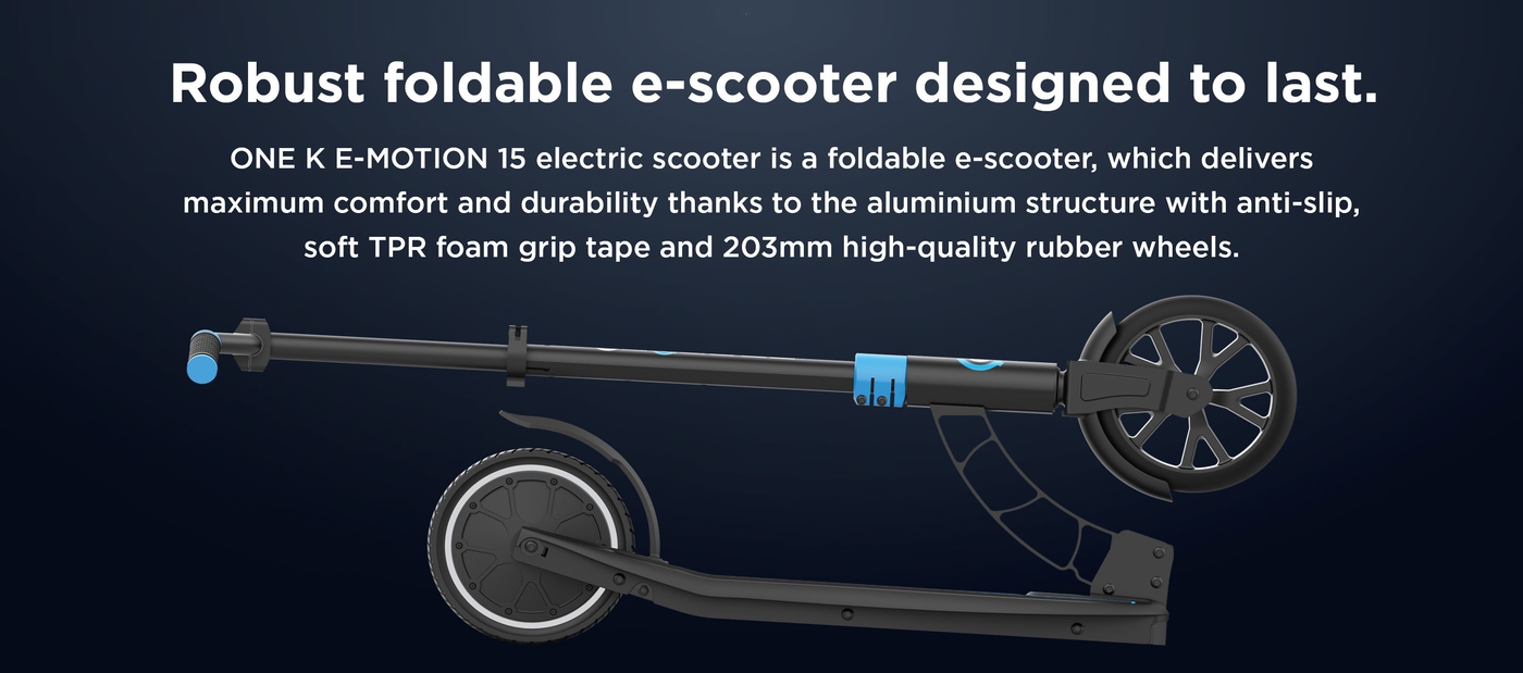 Robust foldable e-scooter designed to last. 
