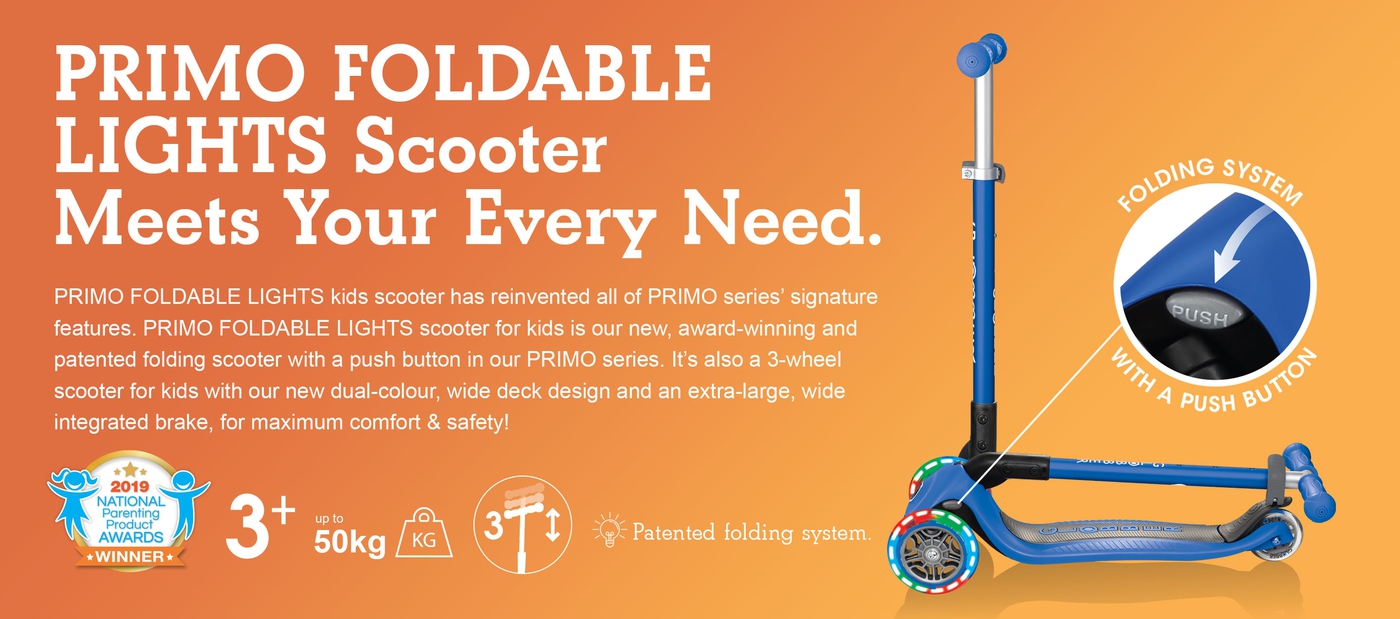 PRIMO FOLDABLE LIGHTS Scooter Meets Your Every Need.