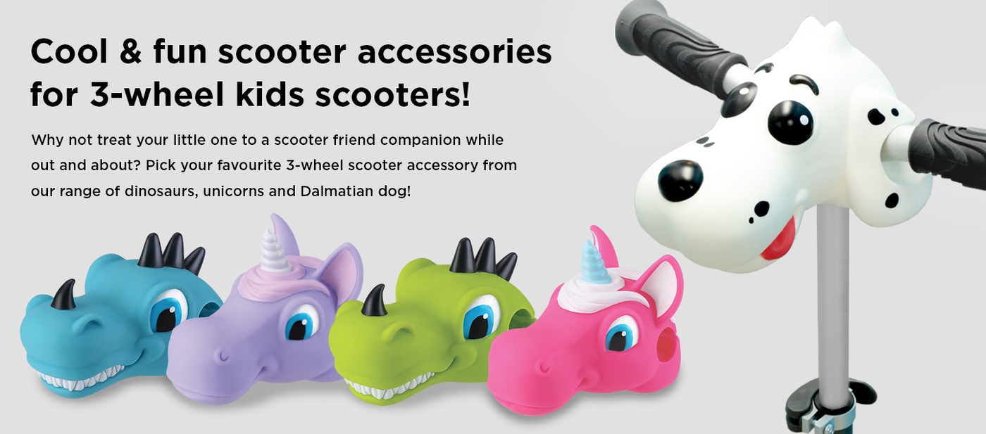 Cool & fun scooter accessories for 3-wheel kids scooters! 