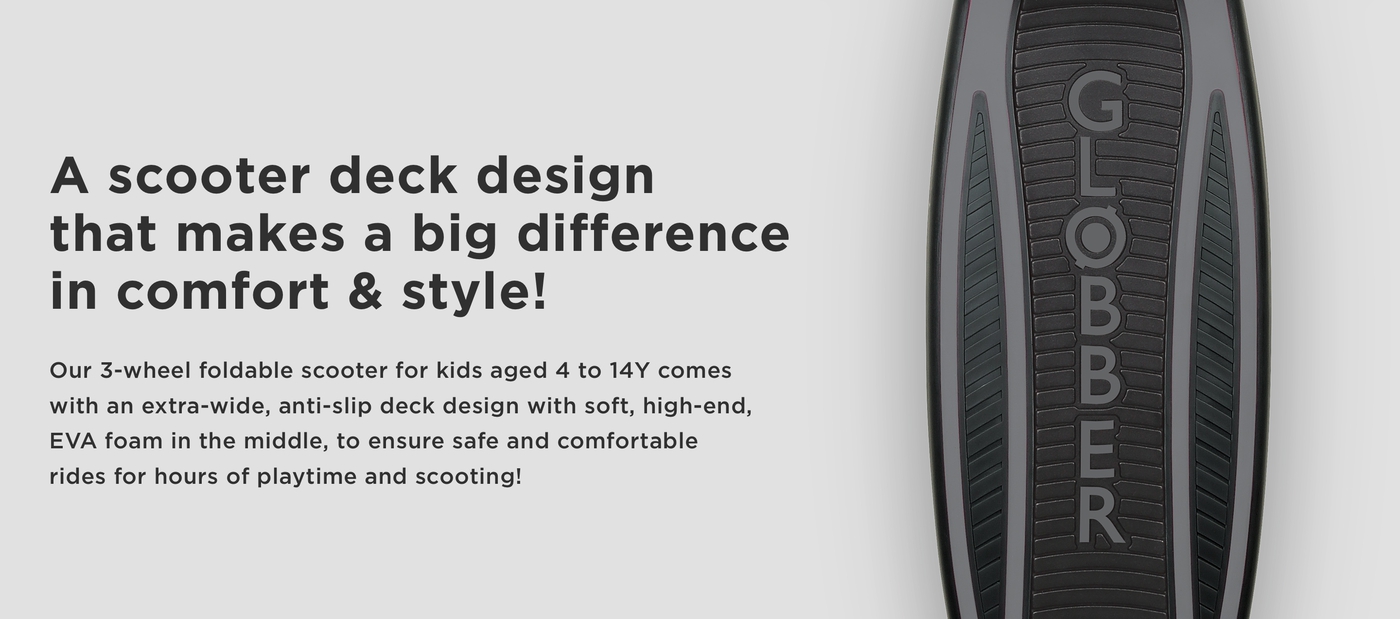 A scooter deck design that makes a big difference in comfort & style!