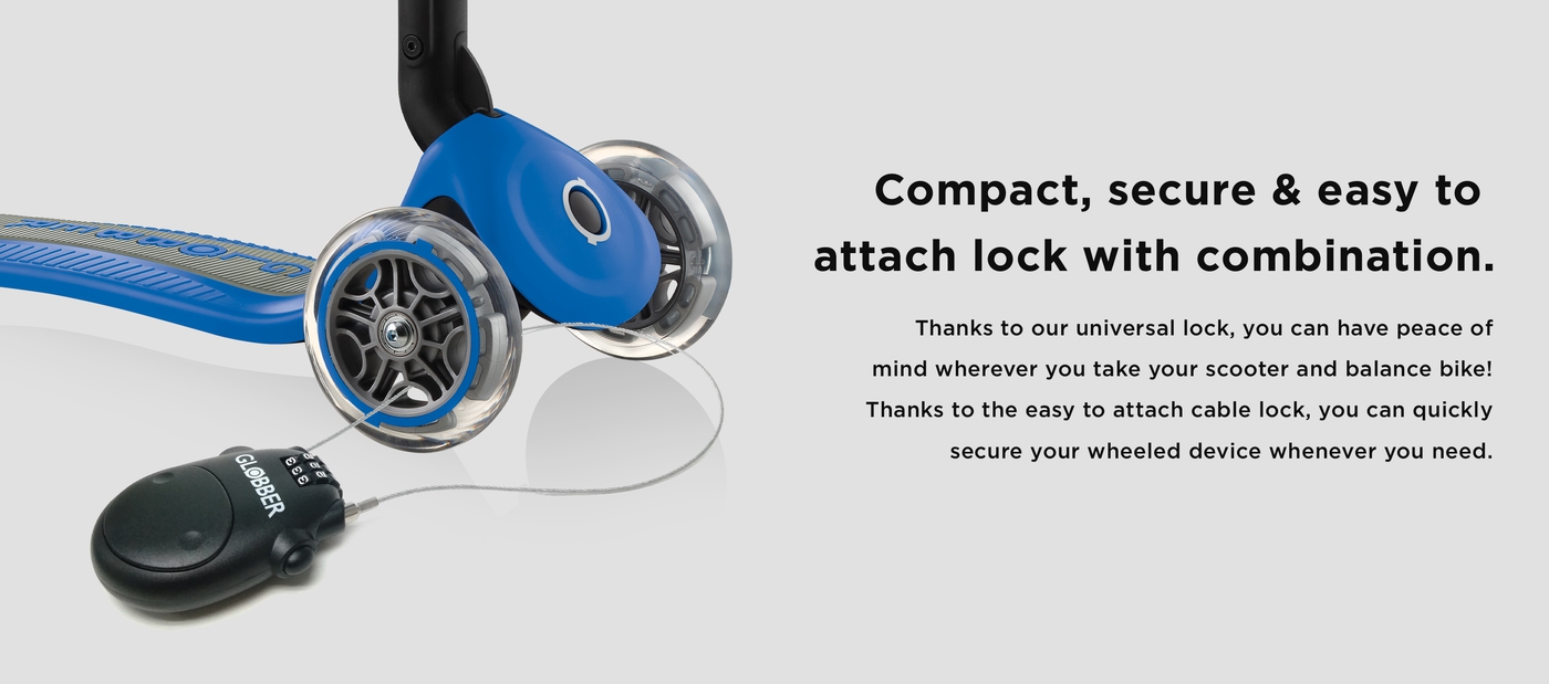 Compact, secure & easy to attach lock with combination. 