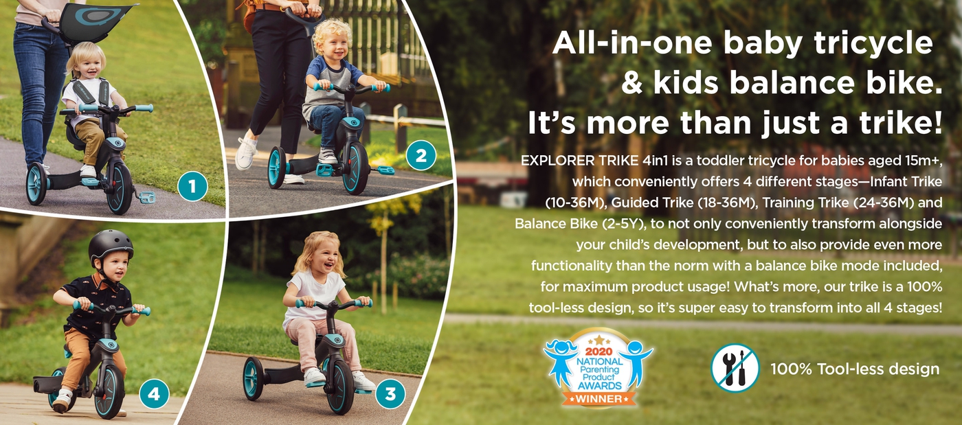 All-in-one baby tricycle & kids balance bike. It’s more than just a trike! 