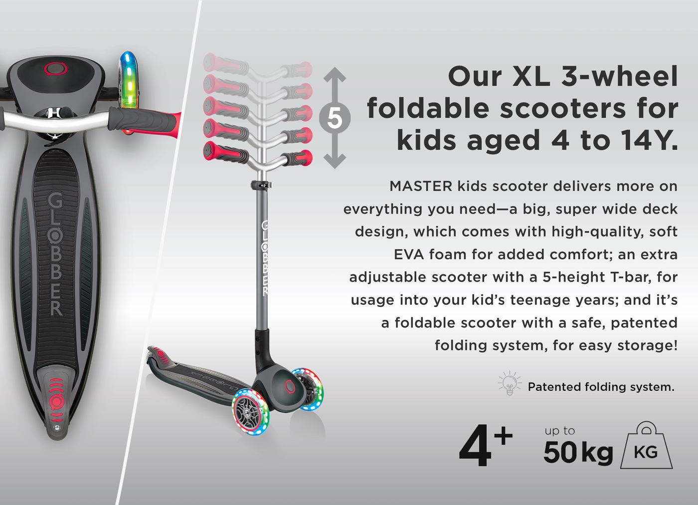 scooters for kids with lights