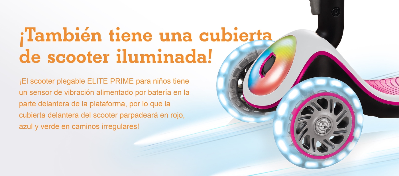 ¡También tiene una cubierta de scooter iluminada!