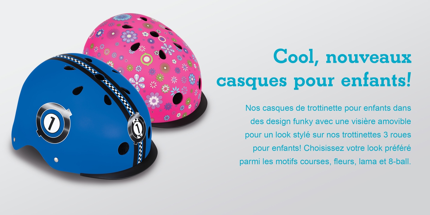 Casques trottinette Globber pour enfants avec lumières LED et coussinets  confortables, spécialement conçus pour les trottinettes PRIMO. - Globber  France