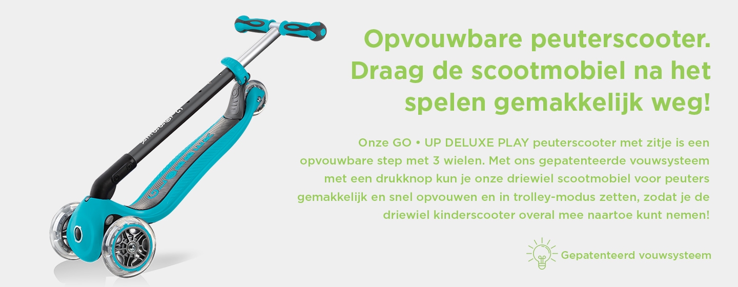 Verstelbare en opvouwbare peuterscooter. Het zit boordevol functionaliteit voor opgroeiende kinderen!