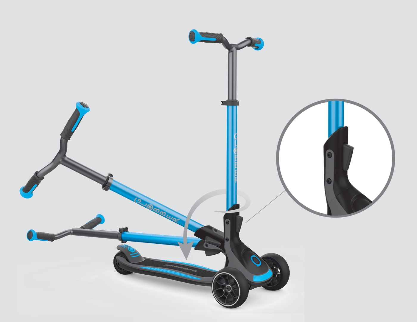 3-wheel foldable scooter for kids, teens & adults