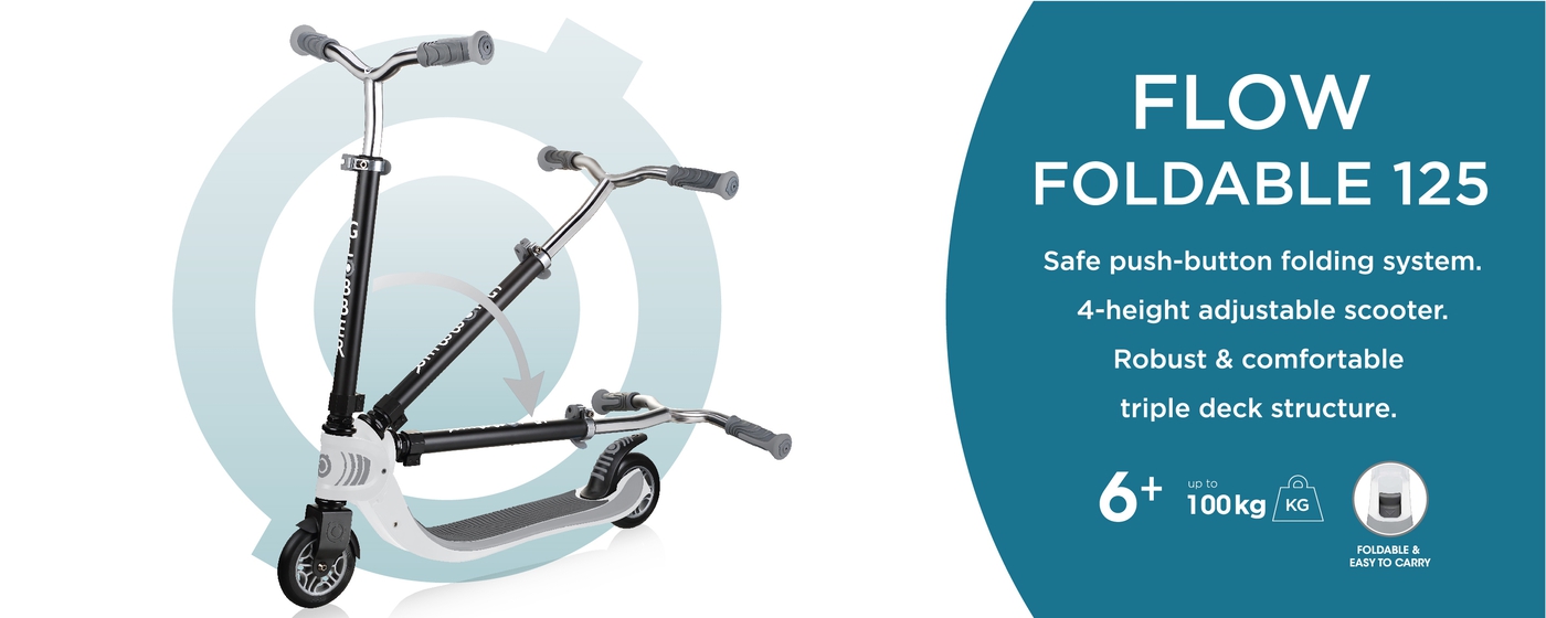 Scooters for all - FLOW FOLDABLE 125 2-wheel foldable scooter for kids & teens
