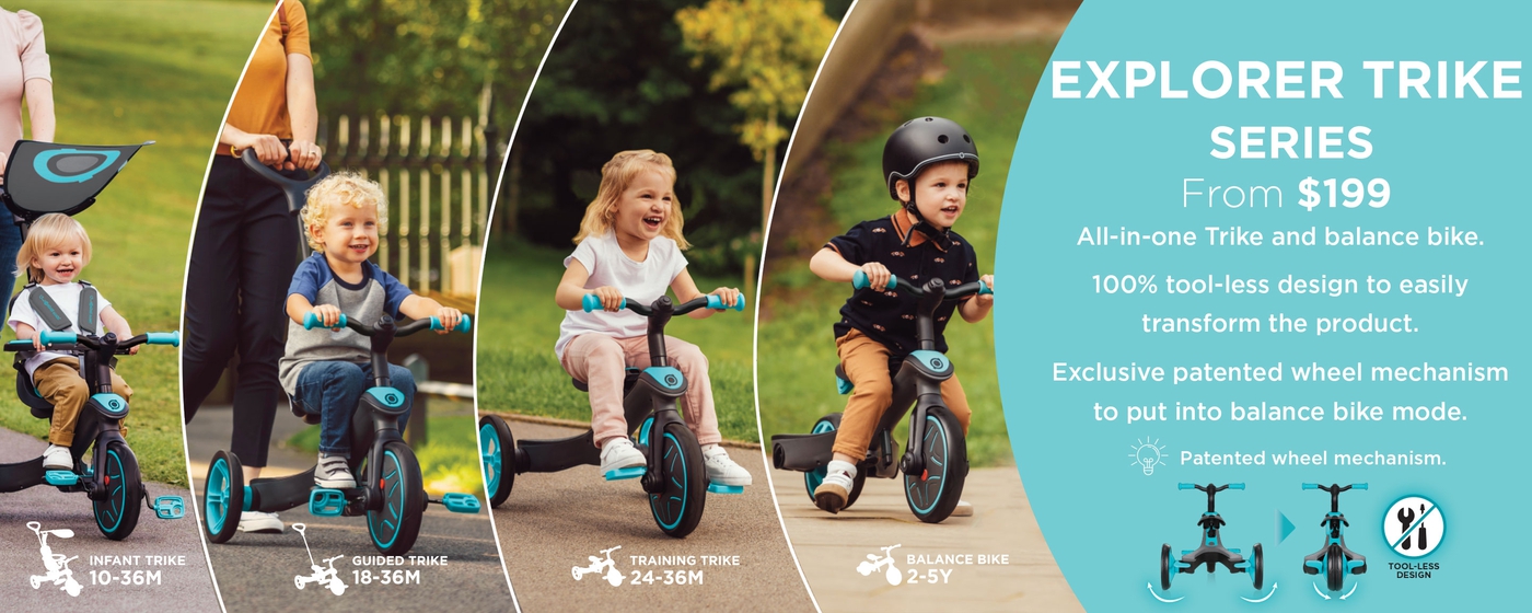 EXPLORER TRIKE innovative baby tricycle and kids balance bike