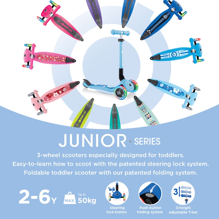 Globber-JUNIOR-3-wheel-scooters-for-2-years-old