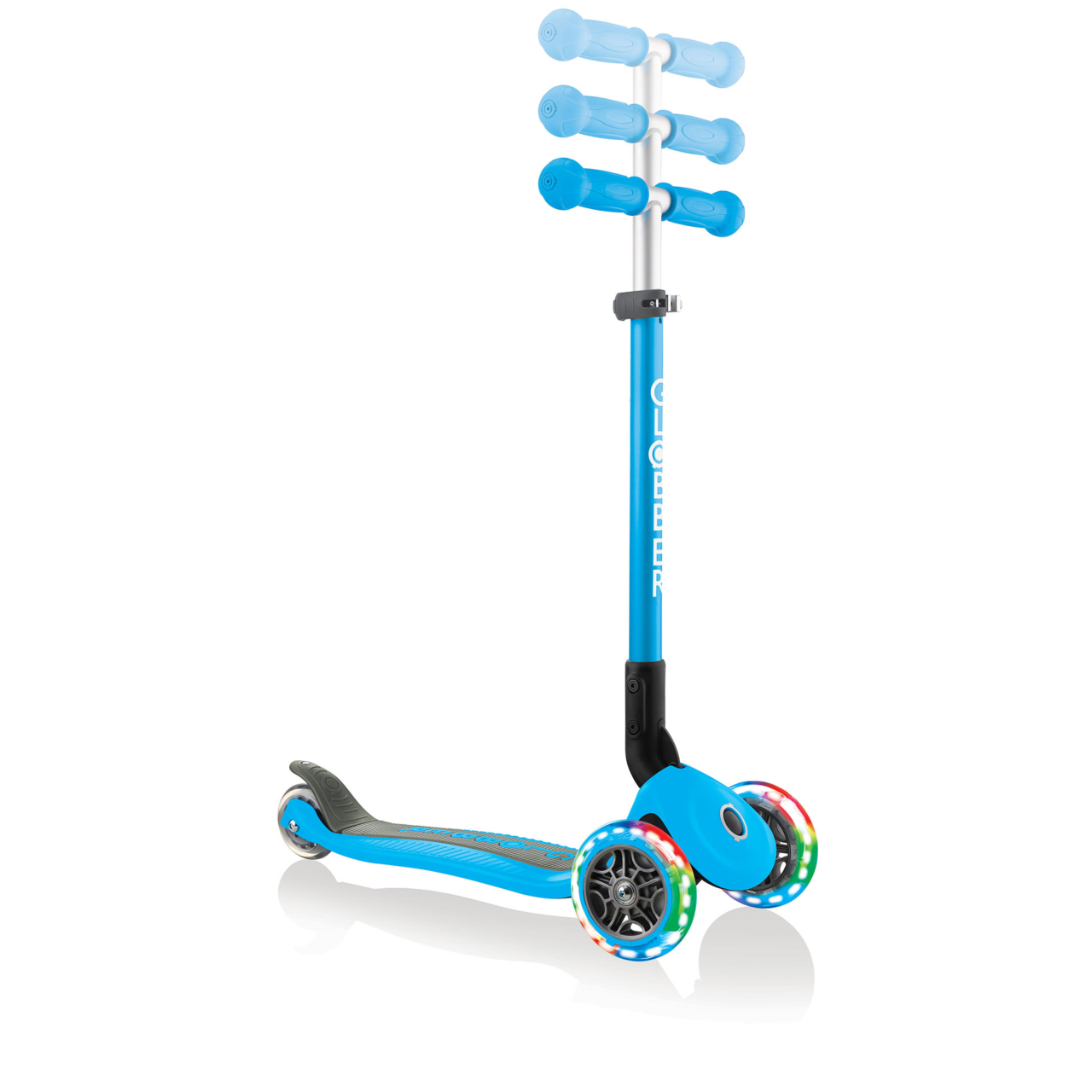 432 101 2 Blue Adjustable Scooter With Light Up Wheels