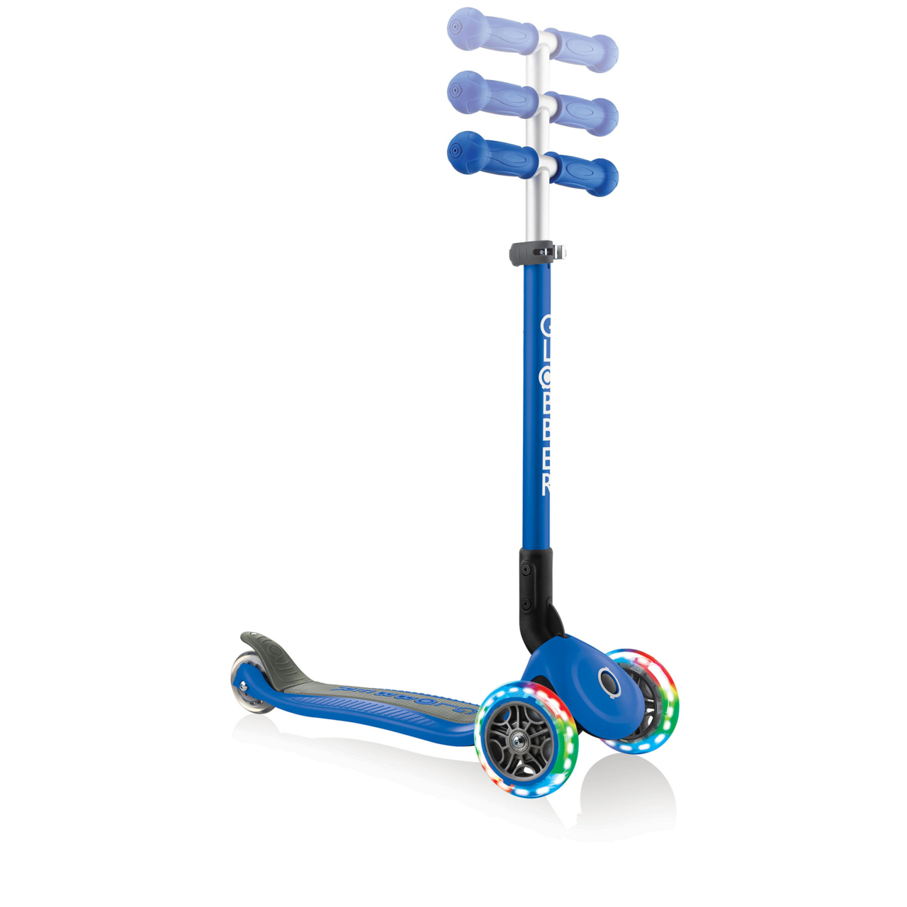 432 100 2 Blue Adjustable Scooter With Light Up Wheels