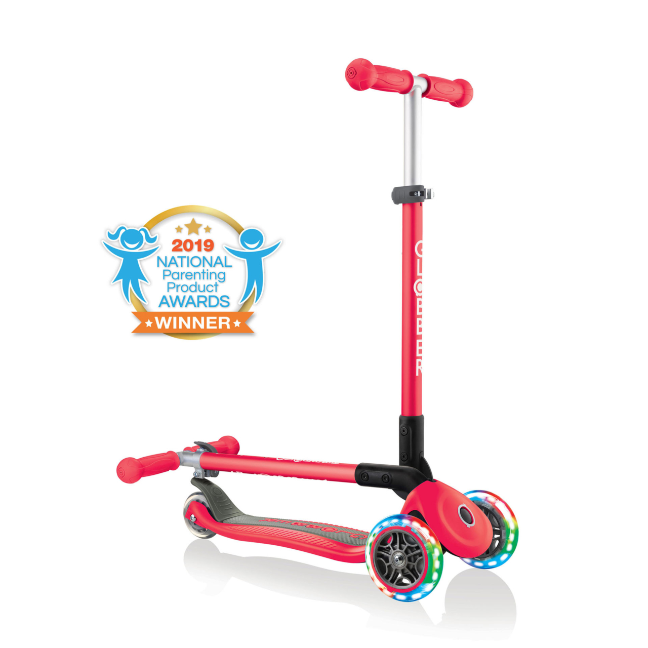 432 102 2 3 Wheel Folding Scooter With Lights