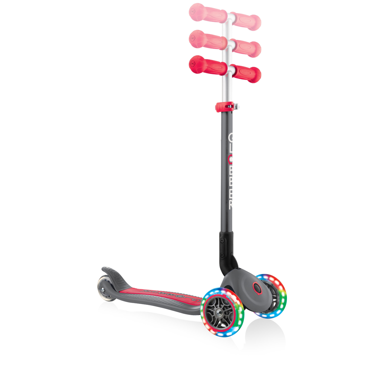 432 120 2 Red Adjustable Scooter With Light Up Wheels